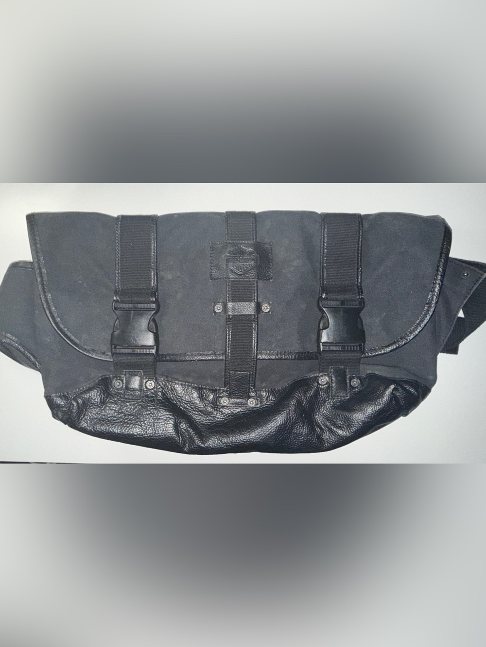 Harley-Davidson Leather Trimmed Canvas Messenger Bag